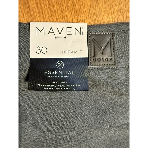 Maven Co Shorts Mens 30 Gray 7" Inseam NWT Quick Dry Stretch Golf Casual - Picture 10 of 11
